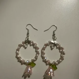 Blossom Charm Silver Hoops